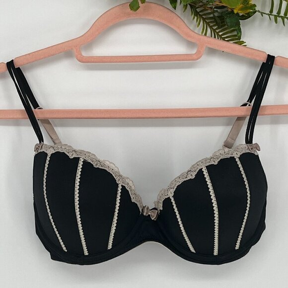 Apt. 9 Pushup Bra Womens Size 34C  Sexy Gothic Bra - Picture 1 of 7